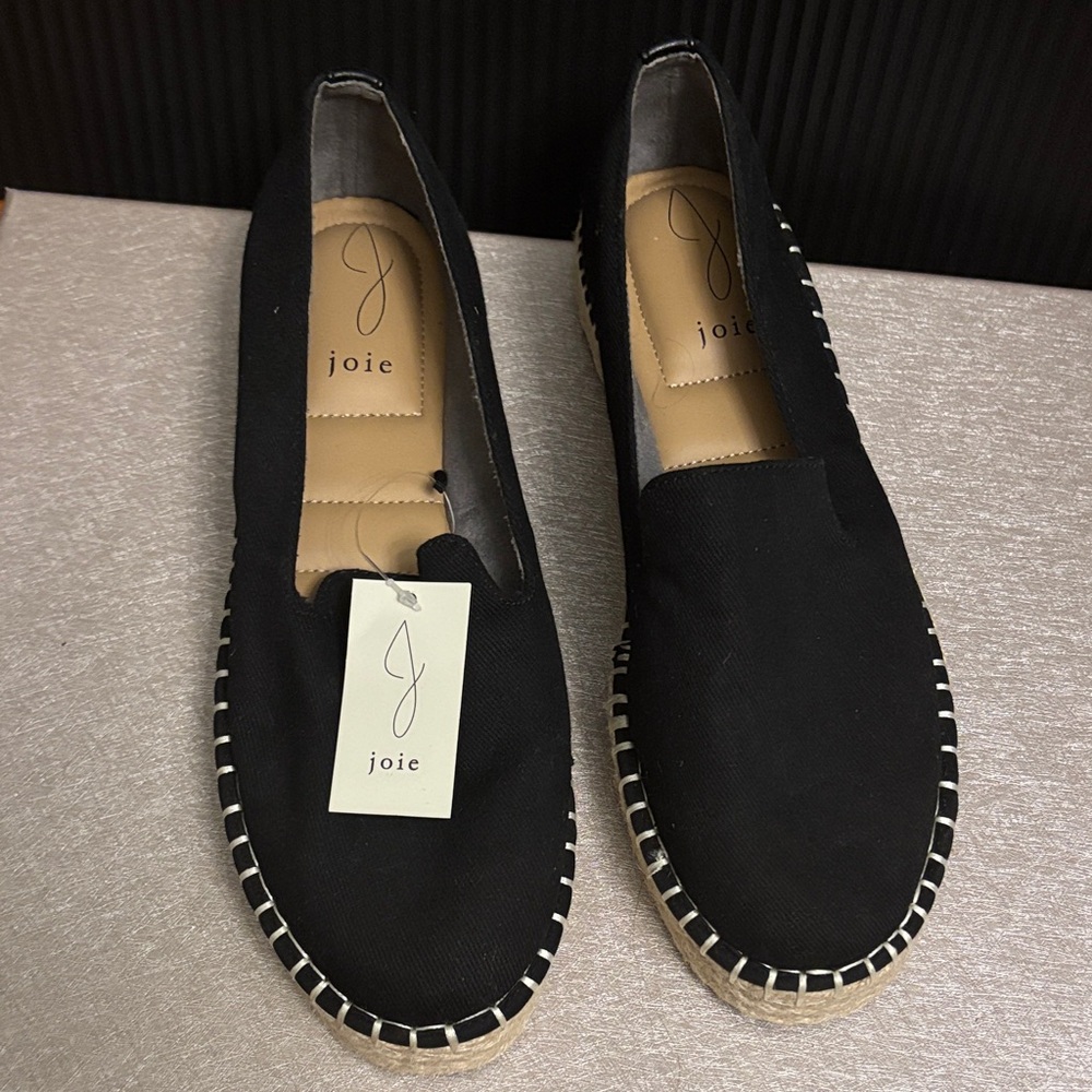 Joie Black Slip-On Espadrilles